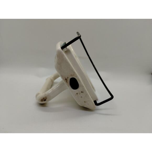 Vintage Ceramic Napkin Holder - Flat Iron Shape - Chester, W.Va. - Tulips - Picture 7 of 7